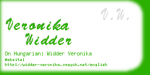veronika widder business card